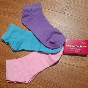 B2G1 TS 3 Pairs Colored Quarter Ankle Socks